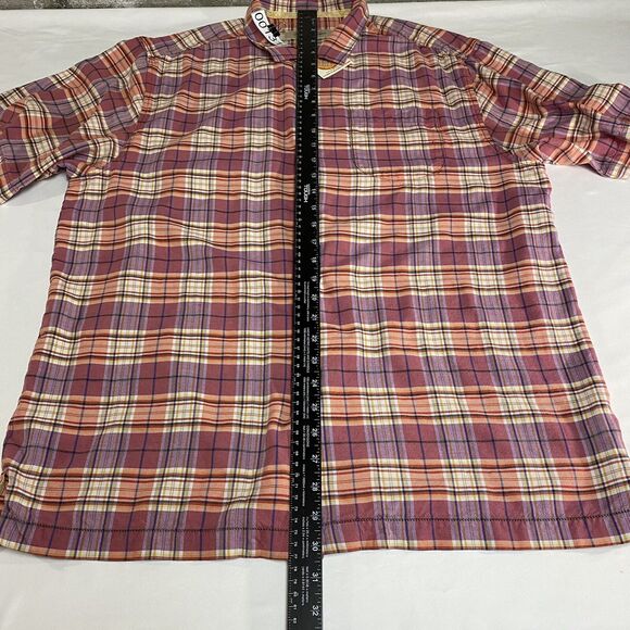 Tommy Bahama Shirt Men Large Pinks Pastel Plaid Loop Collar Silk Preppy Outdoors - Picture 13 of 16